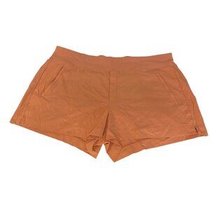 Athleta Trekkie‎ North Shorts Womens 22 Orange Lightweight Stretch Casual Wear
